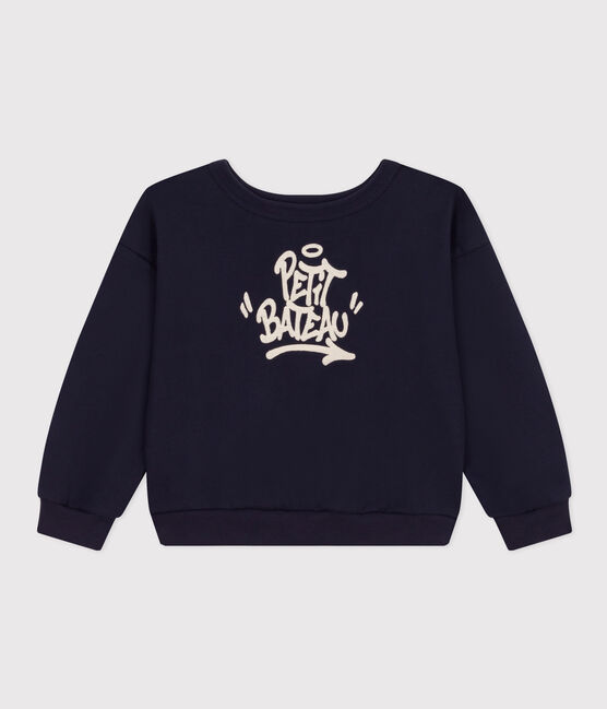 Sweatshirt en molleton enfant garçon bleu SMOKING