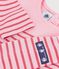 Tee-shirt b&eacute;b&eacute; en coton manches longues &agrave; rayures rose/rose
