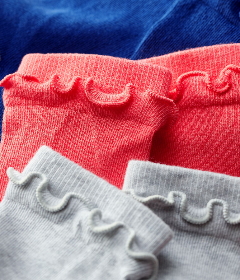 Lot de 3 paires de chaussettes enfant fille multicouleur