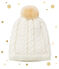 Bonnet enfant fille beige COQUILLE/jaune DORE
