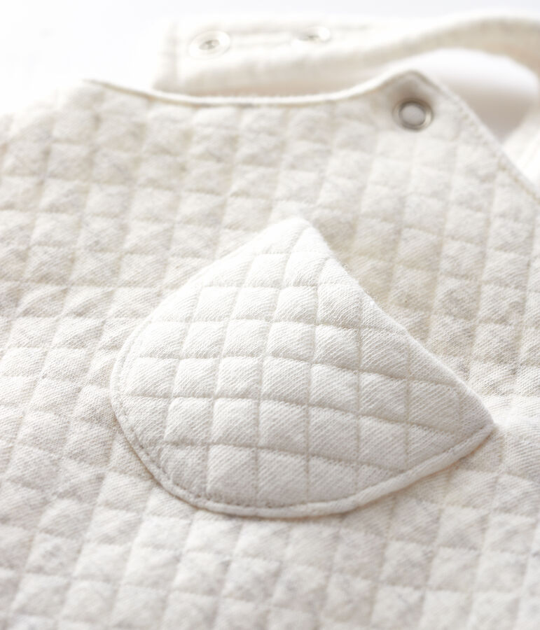 Salopette longue b&eacute;b&eacute; en tubique beige MONTELIMAR CHINE