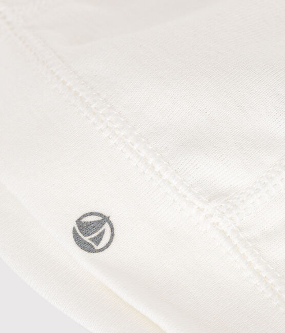 Bonnet naissance bébé en côte blanc MARSHMALLOW