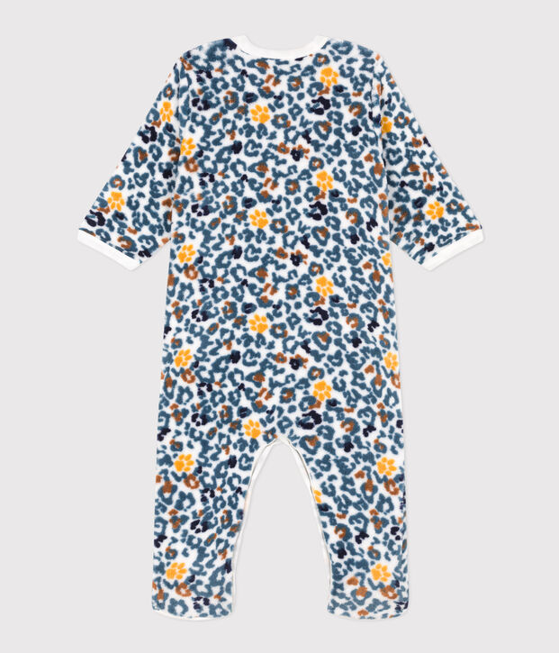 SurPyjama b&eacute;b&eacute; en polaire blanc/multicouleur
