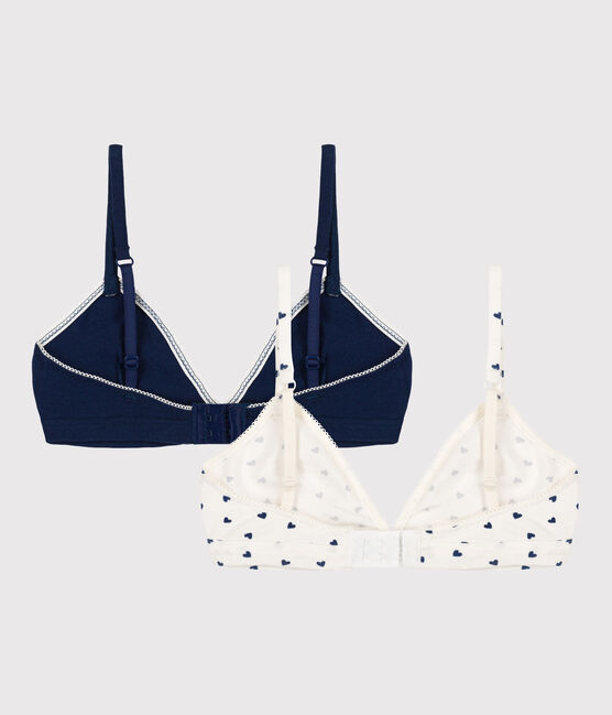 Lot de 2 soutiens-gorge  coeur fille en coton et élasthanne variante 1