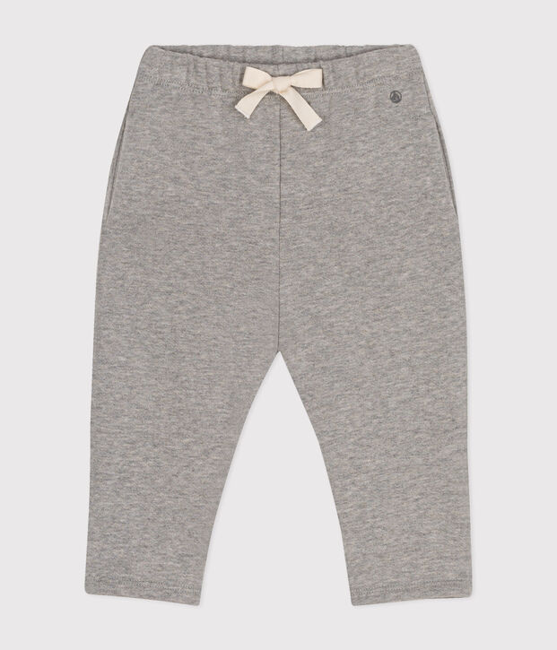 Pantalon en molleton b&eacute;b&eacute; gris