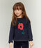Tee-shirt sérigraphié enfant fille bleu SMOKING