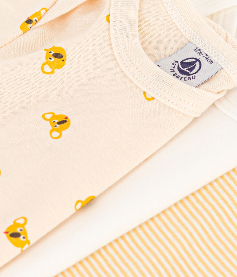 Lot de 3 bodies manches courtes koala en coton b&eacute;b&eacute; multicouleur