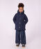 Parka enfant mi-longue unie bleu marine