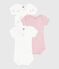 Lot de bodies manches courtes en coton fleuri bébé variante 1