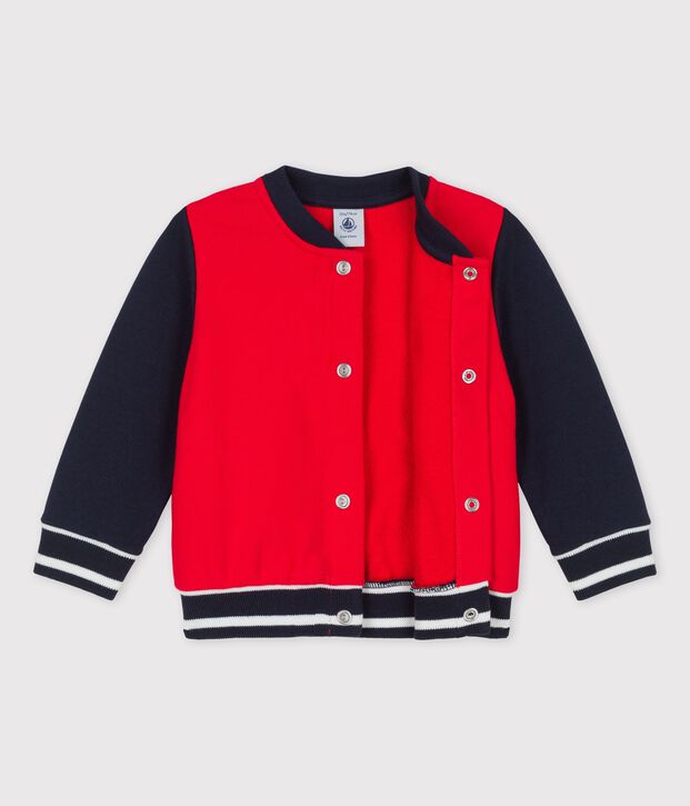 Teddy en molleton b&eacute;b&eacute; rouge/bleu