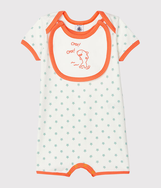 Combicourt Bebe Garcon En Cote Marshmallow Verglas Petit Bateau
