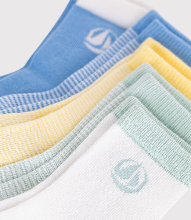 5 paires de chaussettes b&eacute;b&eacute; en coton &agrave; rayures multicouleur