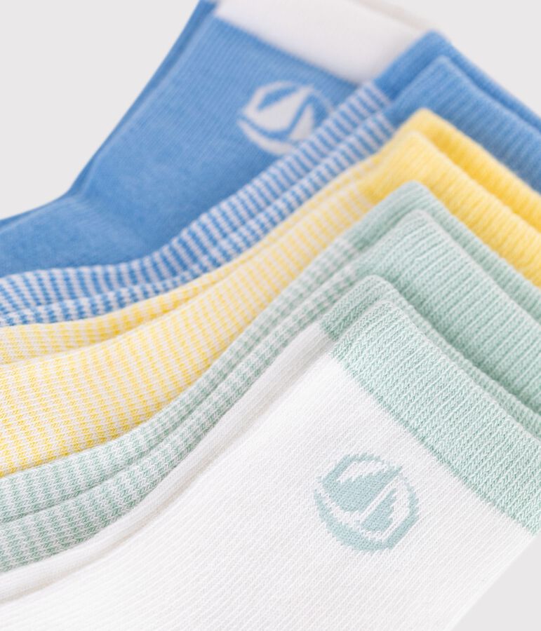5 paires de chaussettes b&eacute;b&eacute; en coton &agrave; rayures multicouleur