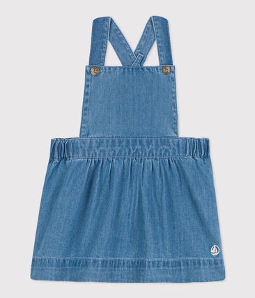 PETIT BATEAU - Robe sans manche bébé en denim léger