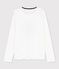 Tee shirt manches longues enfant blanc MARSHMALLOW