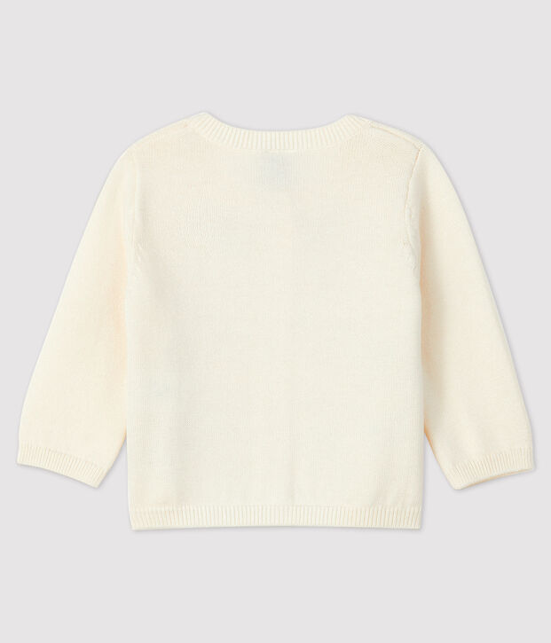 Cardigan manches longues b&eacute;b&eacute; fille blanc