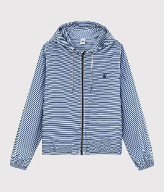 Coupe-vent rayé Femme/Homme bleu SURF/blanc MARSHMALLOW