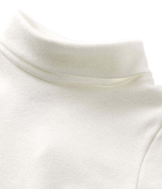 Body bébé à col roulé blanc Lait