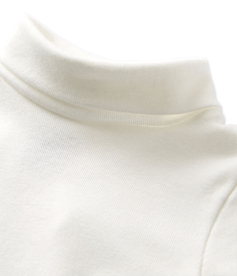 Body b&eacute;b&eacute; &agrave; col roul&eacute; blanc Lait