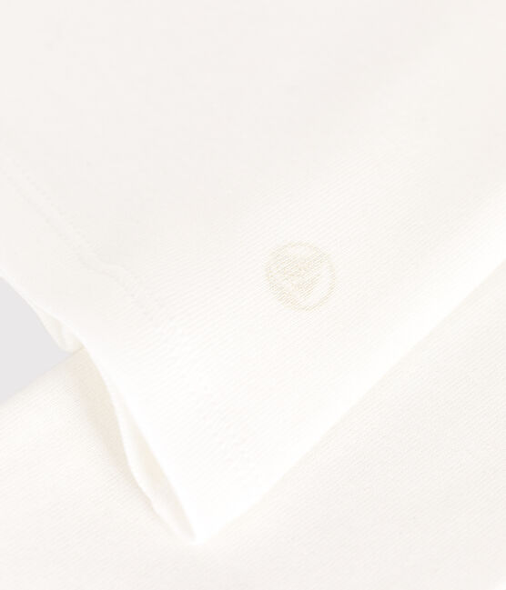 Tee-shirt l'Iconique manches longues en côte unie femme blanc ECUME
