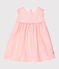 Robe sans manches bébé fille rayée blanc MARSHMALLOW/rose ROSAKO