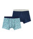 Duo de boxers garçon en coton stretch