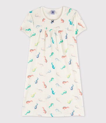 PETIT BATEAU - Chemise de nuit imprimé  hippocampes petite fille en coton