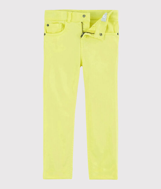 Pantalon en serge enfant garçon jaune CITRONEL