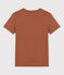 Tee-shirt L'ICONIQUE col rond en coton Femme marron CINA