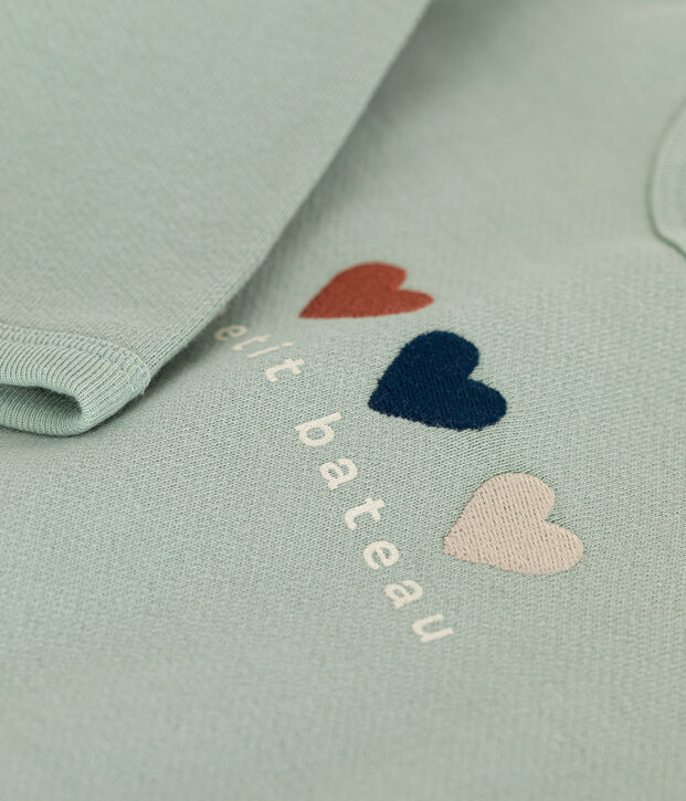 Sweatshirt en molleton b&eacute;b&eacute; vert