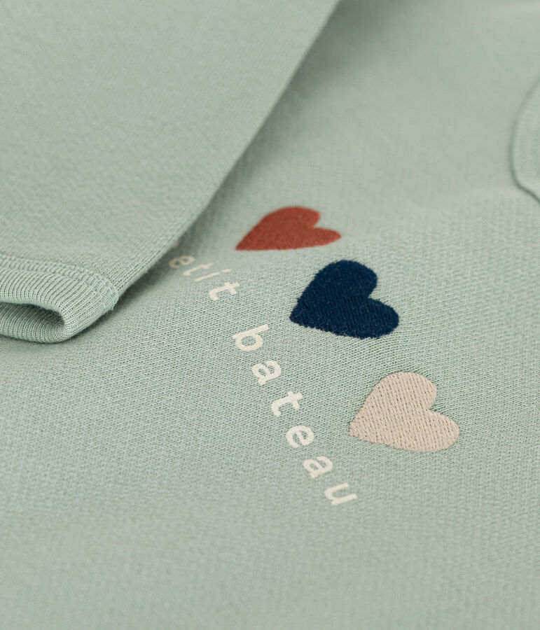 Sweatshirt en molleton b&eacute;b&eacute; vert HERBIER