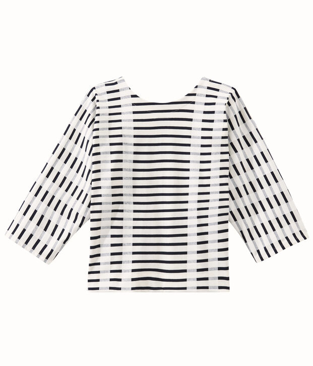 Marini&egrave;re kimono pour femme blanc/bleu