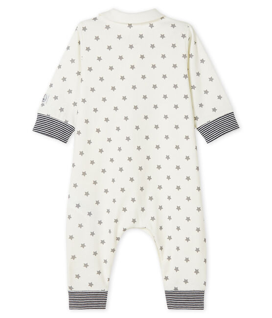 Dors-bien à étoiles bébé en côte blanc MARSHMALLOW/gris GRIS