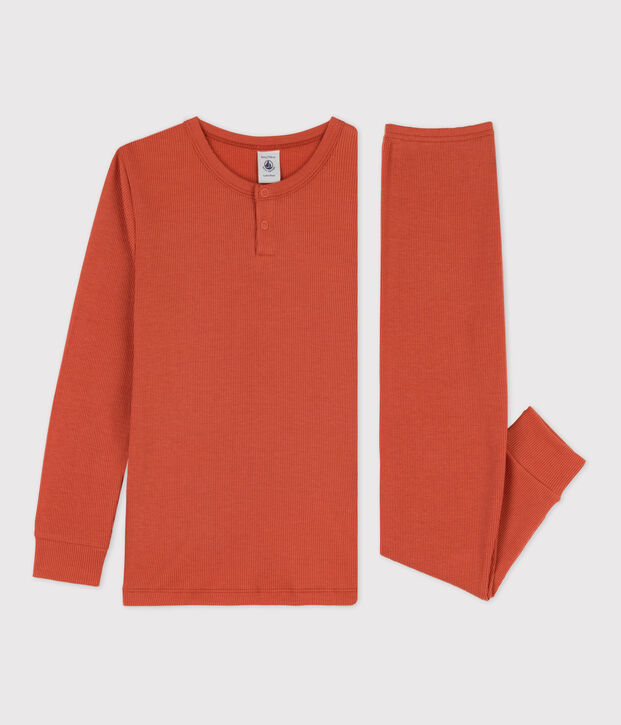 Pyjama en coton et lyocell enfant rose