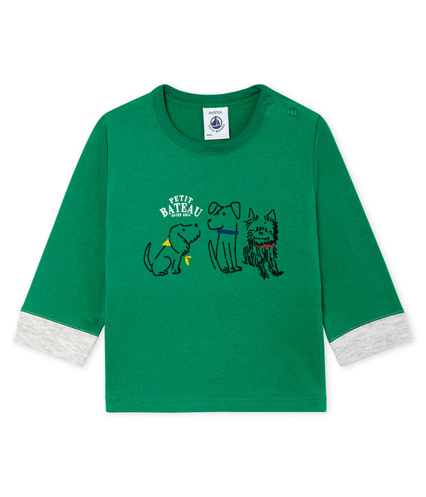 Tee shirt manches longues b&eacute;b&eacute; gar&ccedil;on vert