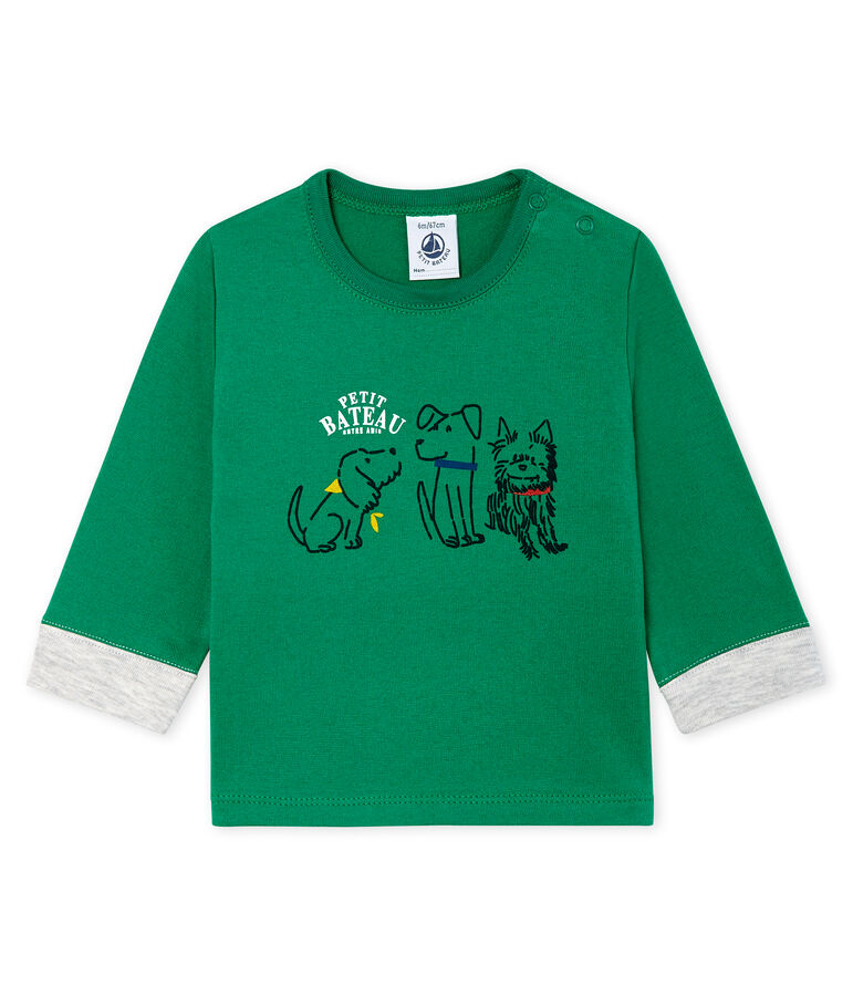Tee shirt manches longues b&eacute;b&eacute; gar&ccedil;on vert