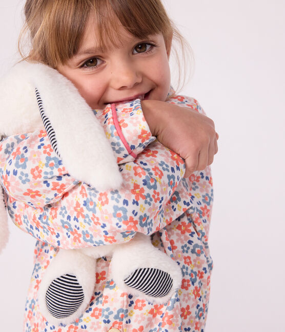 Pyjama boutonné enfant en coton imprimé blanc MARSHMALLOW/blanc MULTICO