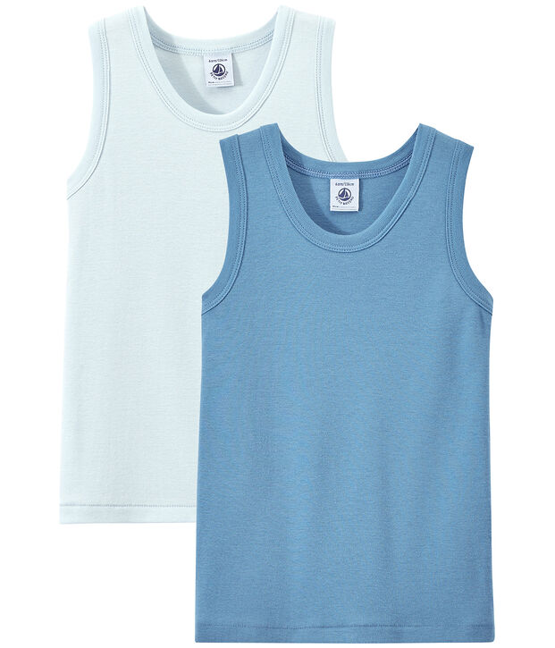 Lot de 2 d&eacute;bardeurs gar&ccedil;on unis blanc