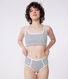 Brassière femme en coton et élasthanne à rayures