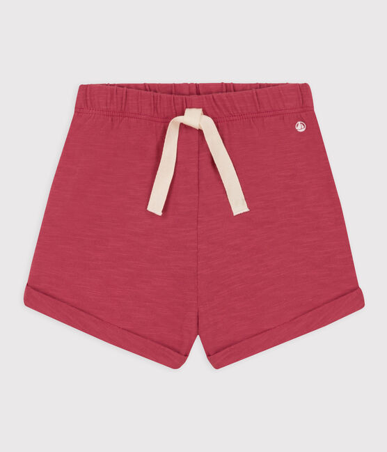 Short bébé en jersey flammé uni rose PAPI