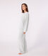 Pyjama femme en velours uni jambe droite