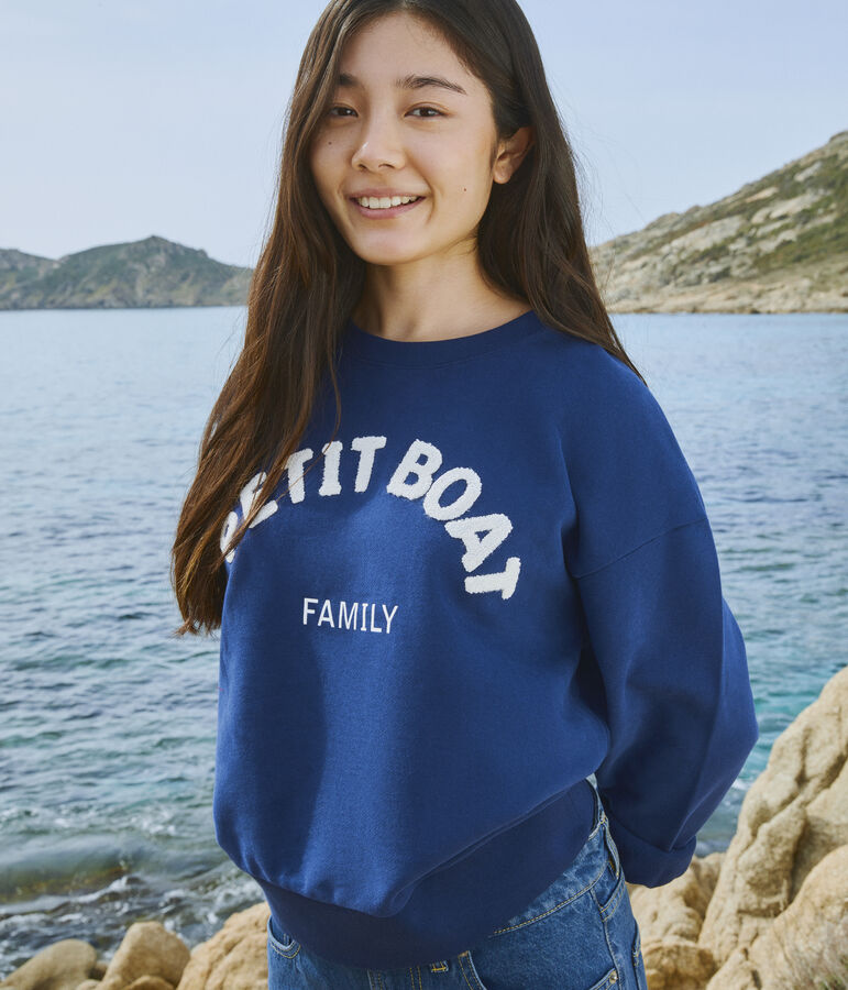 Sweatshirt en coton Femme bleu MEDIEVAL