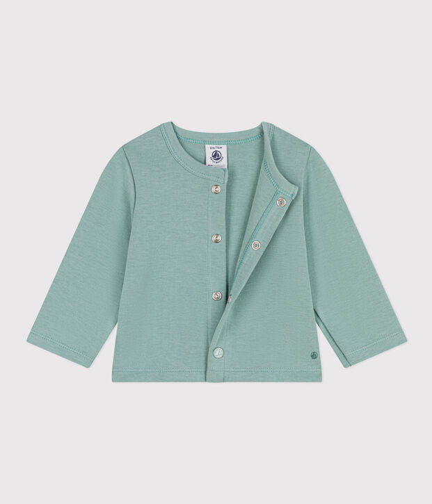 Cardigan en jersey &eacute;pais b&eacute;b&eacute; vert