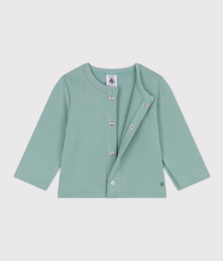 Cardigan en jersey &eacute;pais b&eacute;b&eacute; vert