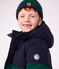 Doudoune enfant unie colorblock vert/bleu
