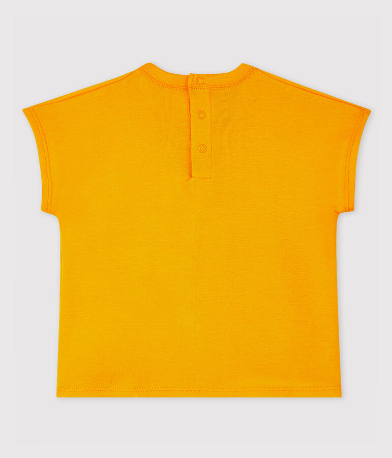 Tee-shirt manches courtes en coton b&eacute;b&eacute; gar&ccedil;on. jaune TEHONI