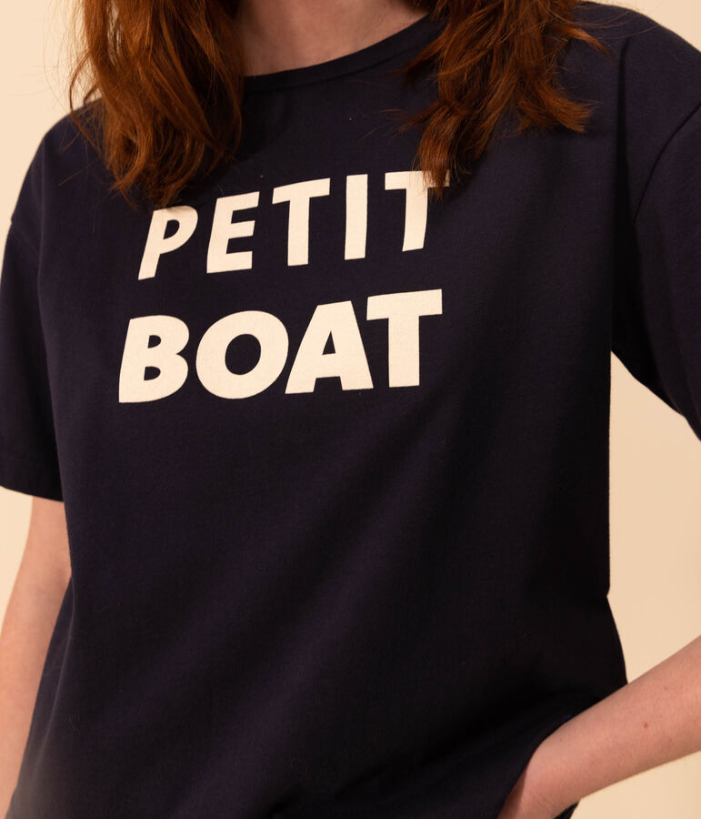 T-shirt LE BOXY en coton Femme bleu