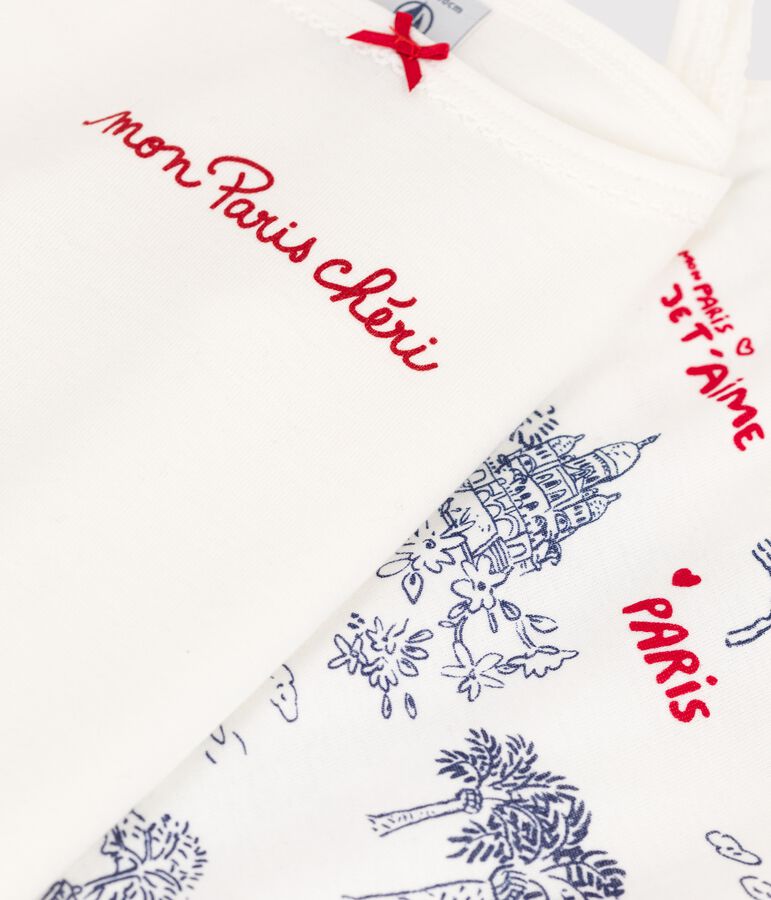 Lot de 2 chemises &agrave; bretelles petite fille en coton multicouleur