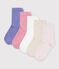 5 paires de chaussettes enfant en coton unies multicouleur