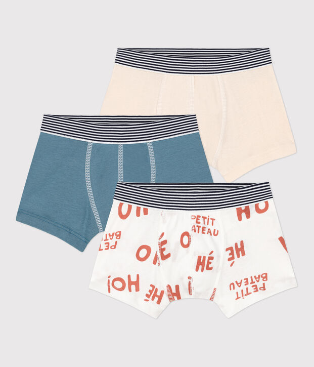 Lot de 3 boxers apetit gar&ccedil;on en coton multicouleur